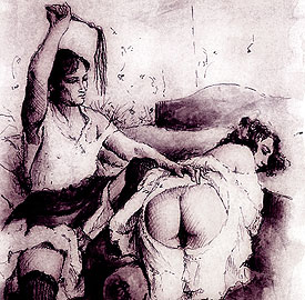 Flagellation - dessin de Zichy