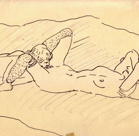 Marquet - dessin &eacute;rotique - Encre 20,7 x 26,7 cm