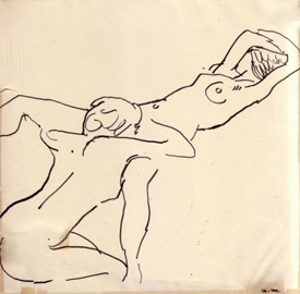 Albert Marquet - Deux nus - Encre 21,8 x21,4 cm