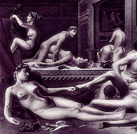 E-H Avril - Orgie et gode-ceinture dans l'Antiquit&eacute;