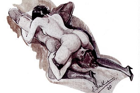 69 lesbien - dessin de Stockman -1920