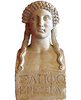 Sappho - buste en marbre - Musée du Capitole