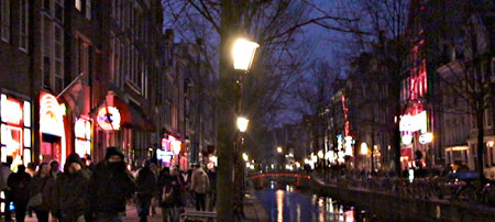 Le quartier rouge de nuit