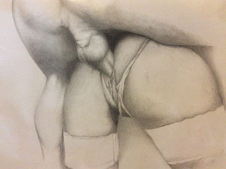 Baptiste - levrette - dessin pornographique