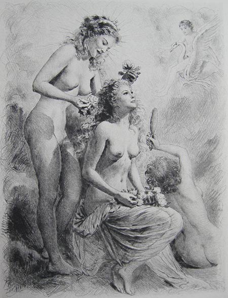 Bécat - La Fontaine - Psyché et Cupidon