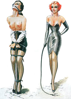 Bondage et femdom - dessin de Eric Stanton Bondage et femdom - dessin de Eric Stanton