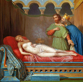 The Wife of King Candaules (1846) Charles-Victoire-Frederic Moench (1784-1867)