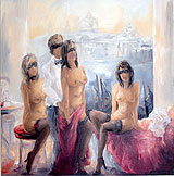 Patricia Lysiane Beck - Venise secrète - huile sur toile 92x73 