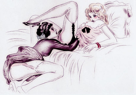 Cunnilinctus - dessin d'André Collot - Jeunesse 1933