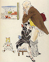 Illustration érotique - 20 ème siècle- du livre de Pierre Louÿs - Trois Filles de Leur Mère