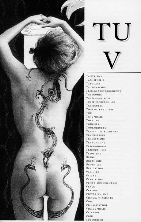 T U V... comme tatouage, triolisme... urophilie... voyeurisme...