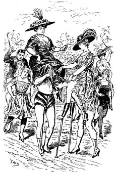 Les esclaves-montures - illustration ancienne 