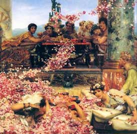 Les roses d'H&eacute;liogabale - Alma Taddema - d&eacute;tail