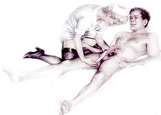 infirmière et patient - dessin érotique anonyme  