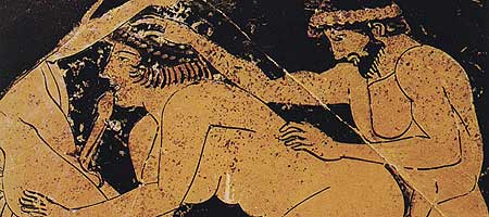vase grec présentant une fellation