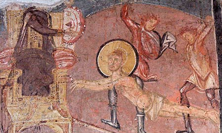 Flagellation de Saint Erasme -Fresque byzantine - milieu du VIIIe siècle 