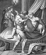 Messaline dans la loge de Lisisca - Agostino Carracci - 1602