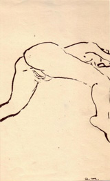 Marquet - Jeune femme endormie - encre - 19,8 x 12,3 cm