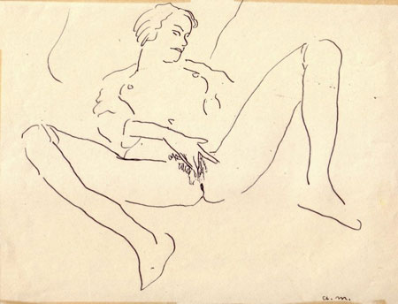 Albert Marquet - La sieste - Encre 21 x 16,02 cm