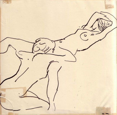 Albert Marquet - Deux nus - Encre 21,8 x21,4 cm