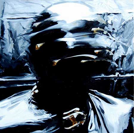 Philfri - série Les Masques 2011 - Masque 12 - huile sur toile 60 x 60