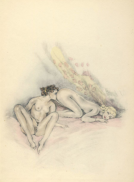 Edouard Chimot - illustration de 3 filles de leur mère 1926 - planche 5 